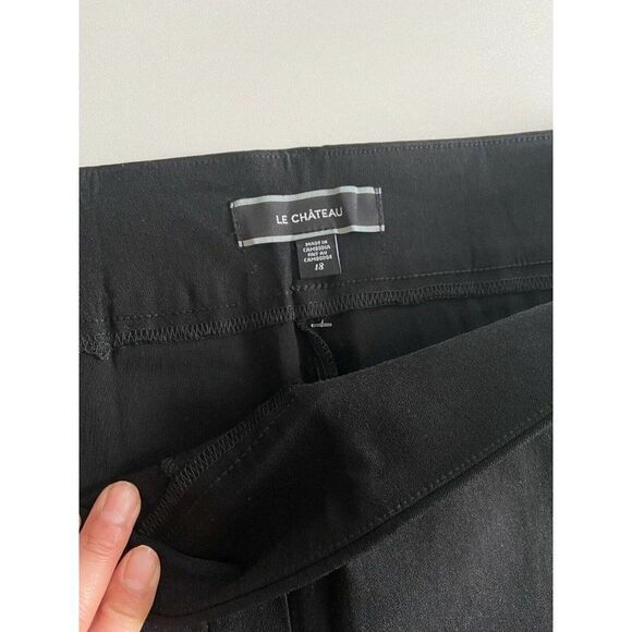 Le Chateau Stretch Tech Straight Leg Crop Pant Size 18 Black - Picture 4 of 6